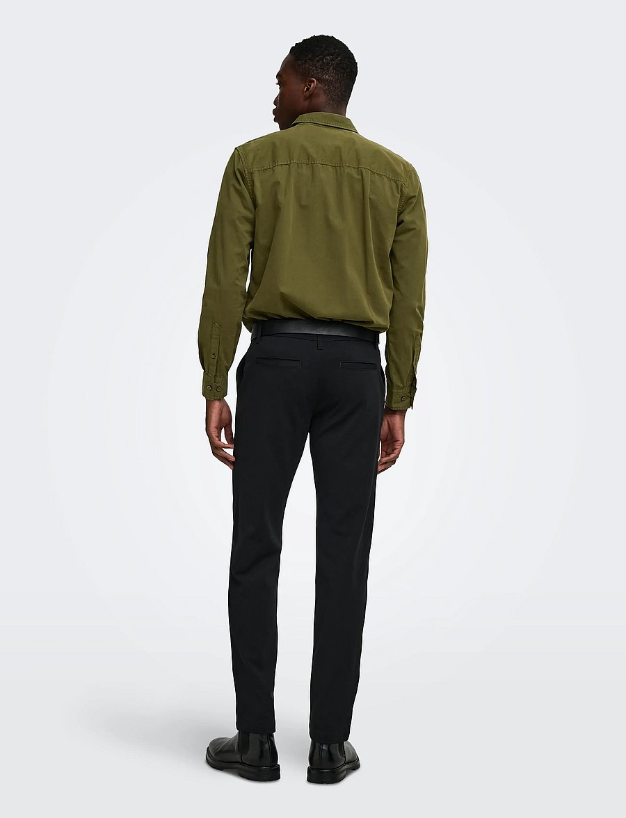 ONLY & SONS - ONSPALO OVERDYED LS REG SHIRT - freizeithemden - tarmac - 3