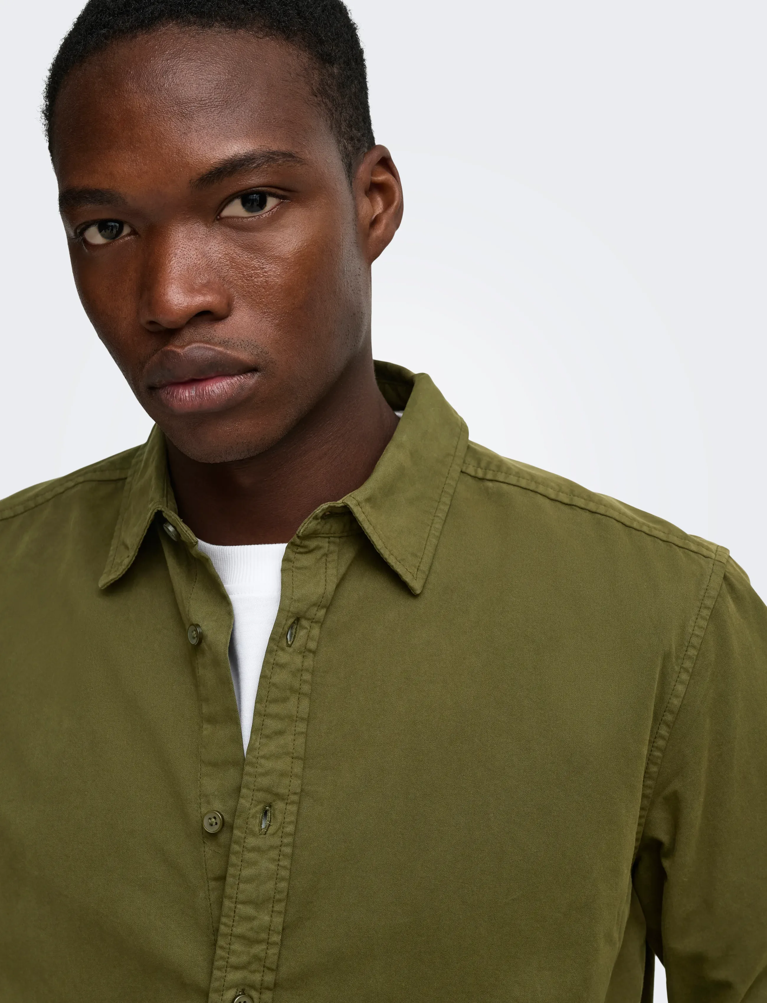 ONLY & SONS - ONSPALO OVERDYED LS REG SHIRT - freizeithemden - tarmac - 5