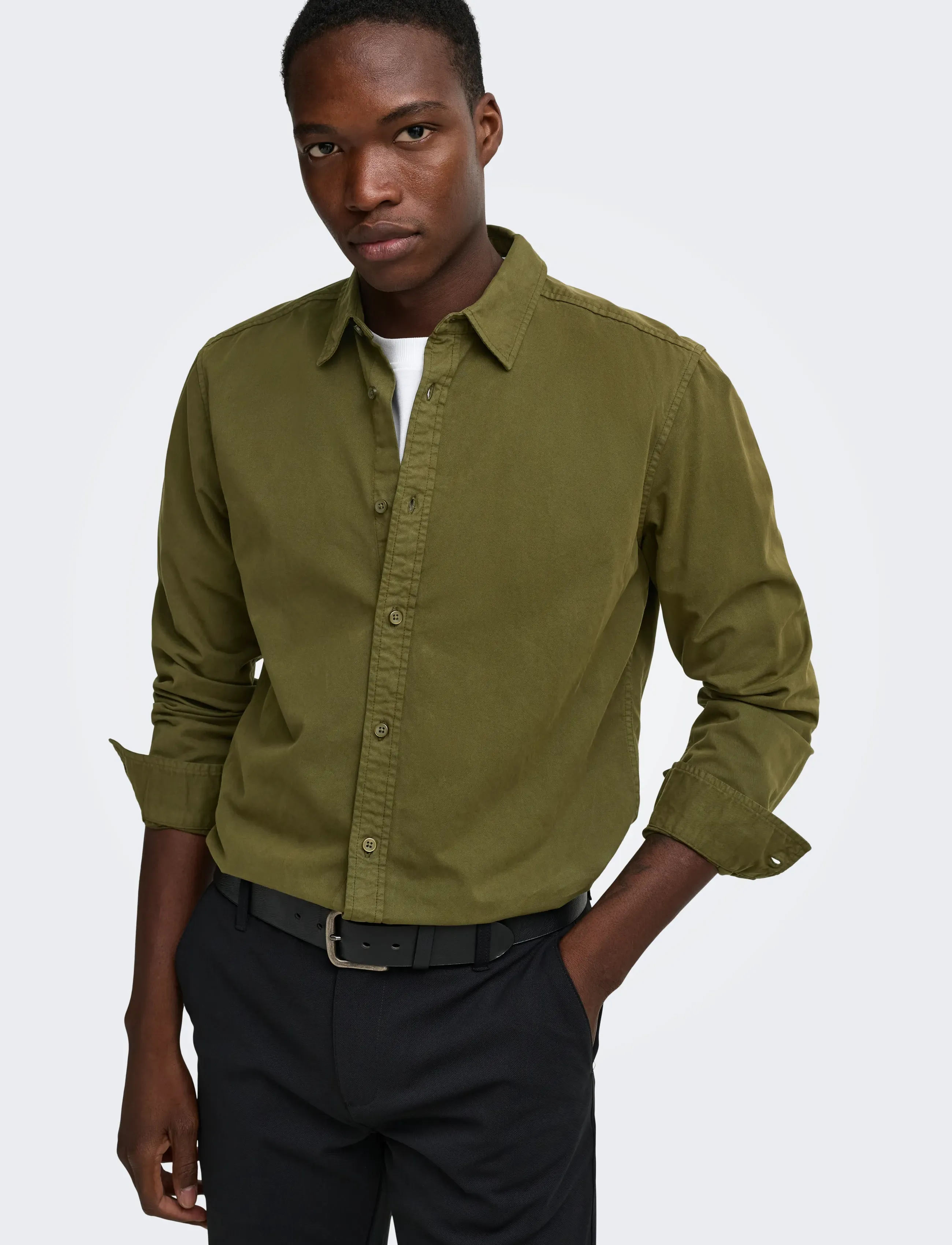 ONLY & SONS Onspalo Overdyed Ls Reg Shirt casual skjortor herr – bild 6
