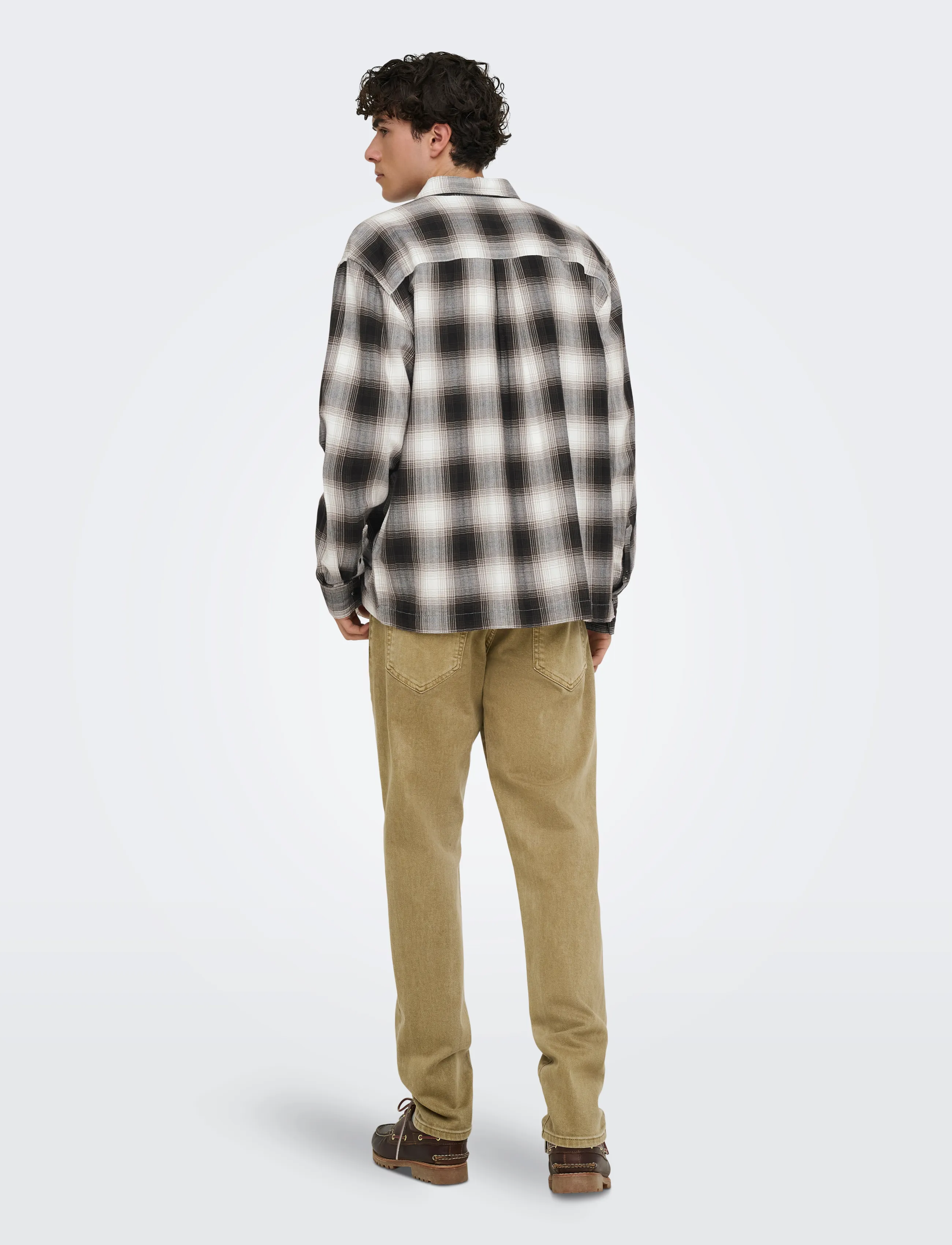 ONLY & SONS - ONSKOSTA LS CHECK REG SHIRT - ternede skjorter - coffee bean - 3