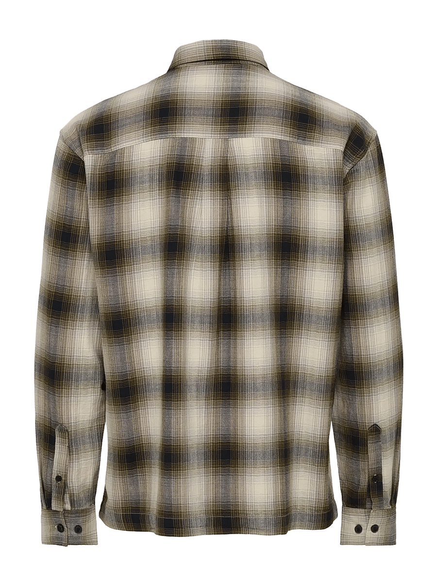 ONLY & SONS - ONSKOSTA LS CHECK REG SHIRT - karierte hemden - rubber - 1
