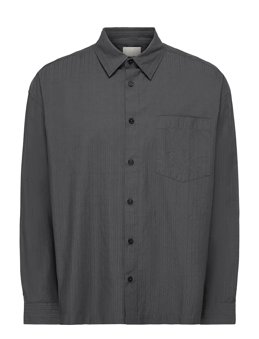 ONLY & SONS - ONSNILA STRIPE LS LOOSE 0632 SHIRT - casual skjortor - grey pinstripe - 0