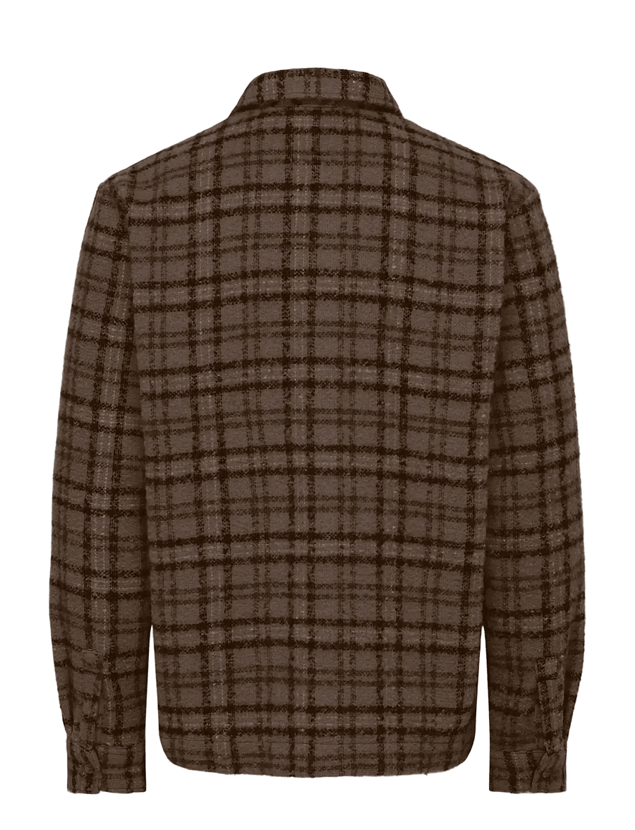 ONLY & SONS - ONSLUIGI LS BOUCLE REG OVERSHIRT - coffee bean - 1
