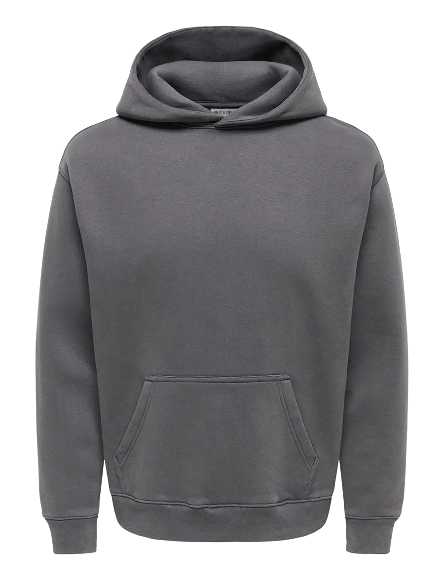 ONLY & SONS - ONSLARRY EFLOW RLX LS WASH HOODIE SWEAT - kapuutsiga pusad - grey pinstripe - 0