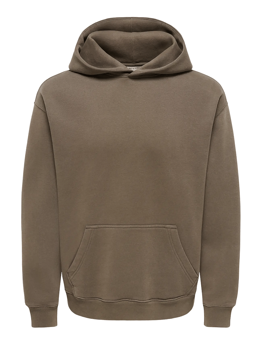 ONLY & SONS - ONSLARRY EFLOW RLX LS WASH HOODIE SWEAT - kapuzenpullover - tarmac - 0