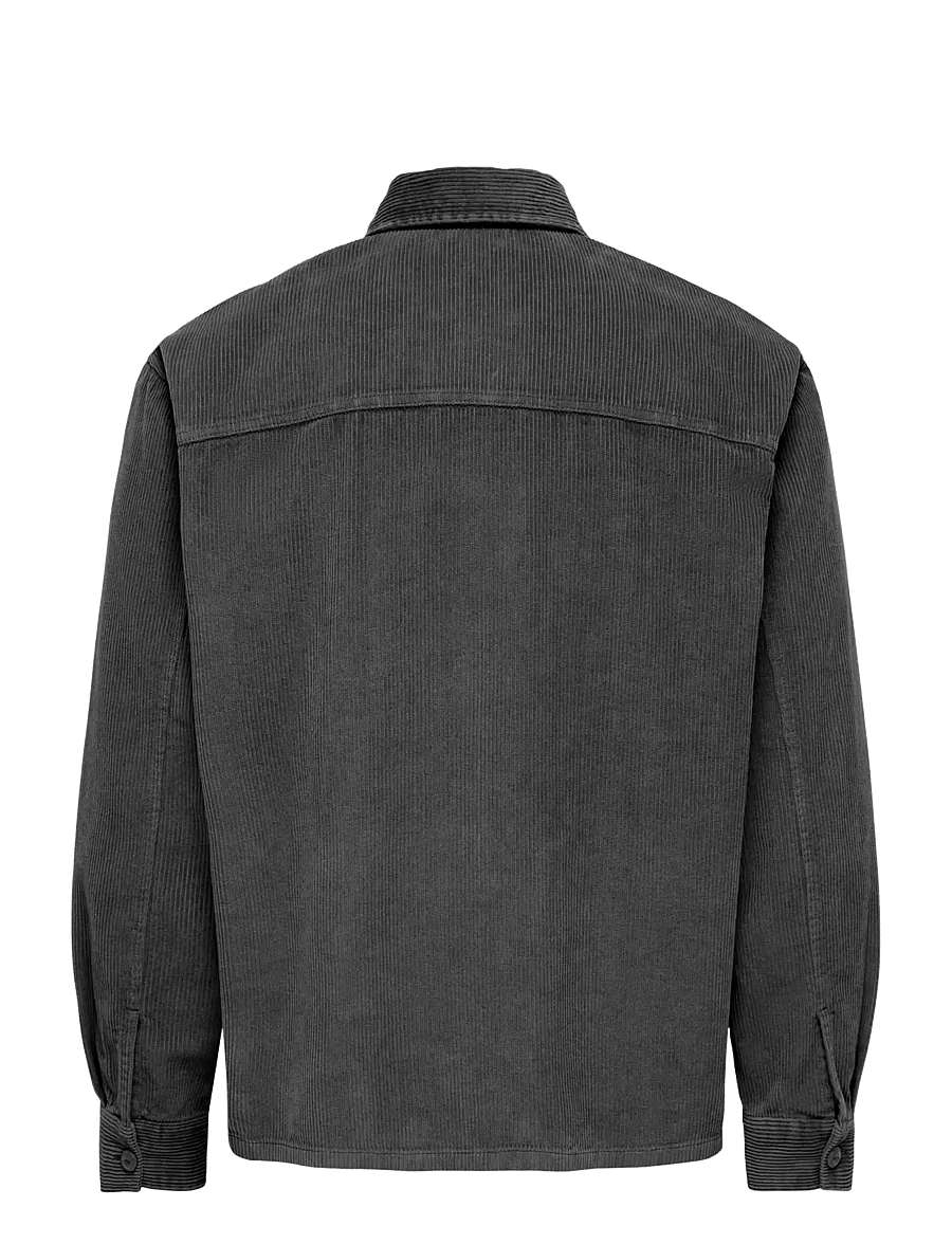 ONLY & SONS - ONSBRAY CORD OVERSHIRT RLX WW - grey pinstripe - 1