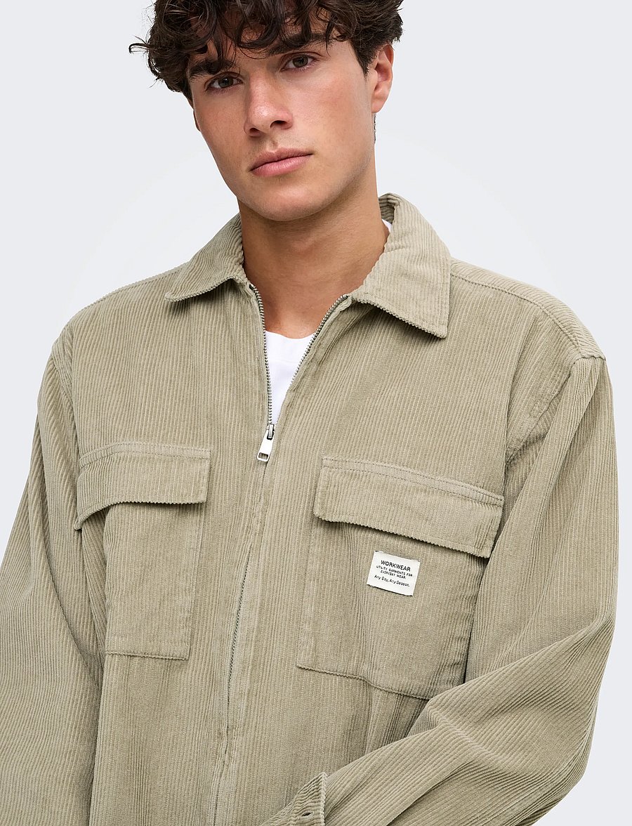 ONLY & SONS - ONSBRAY CORD OVERSHIRT RLX WW - kollektioner - laurel oak - 5