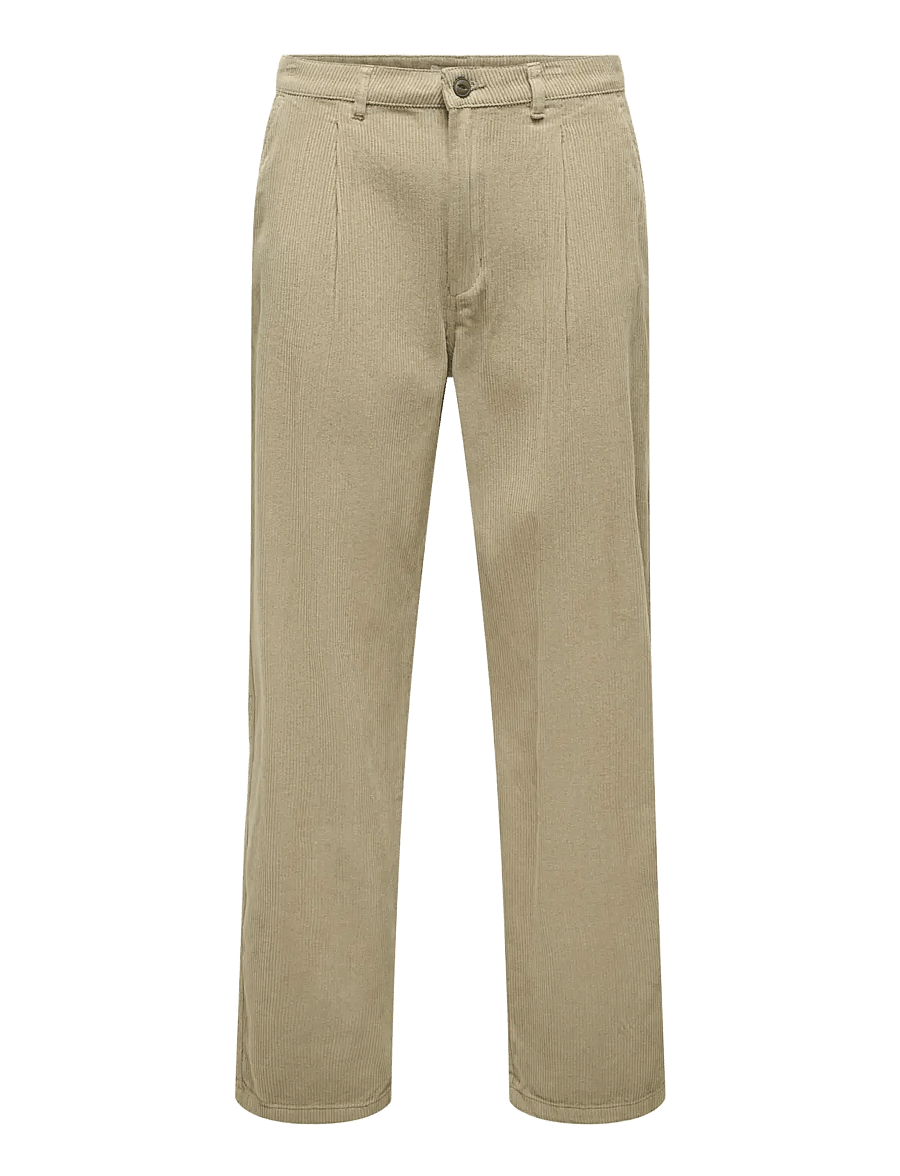 ONLY & SONS - ONSTOBY LOOSE TAP CORD BRAY PANTS WW - laurel oak - 1