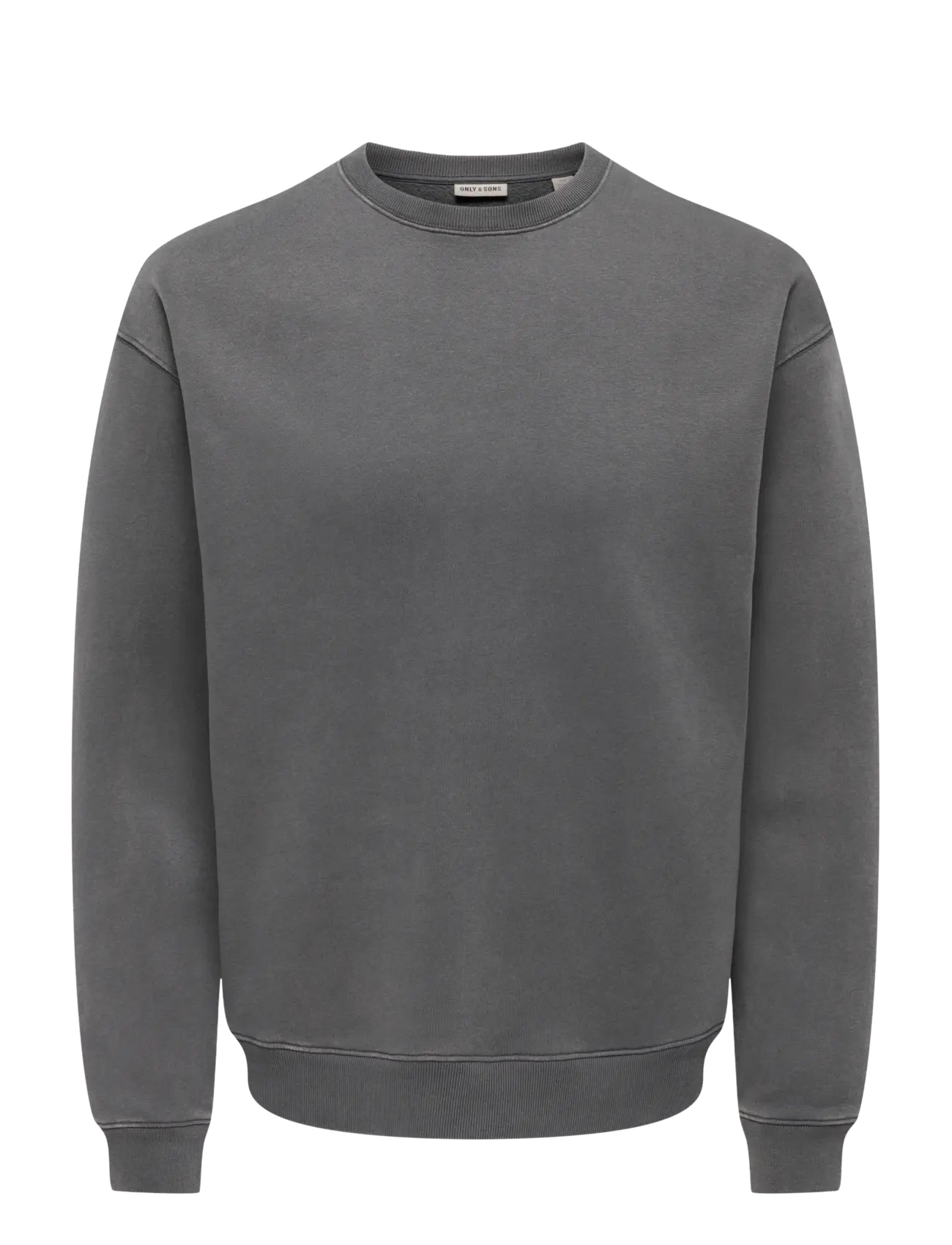ONLY & SONS ONSLARRY EFLOW RLX LS WASHED CREW SWEAT - Vis alt - GREY PINSTRIPE / grey