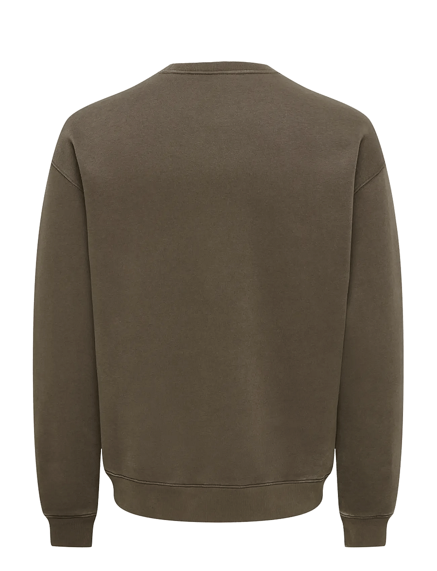 ONLY & SONS - ONSLARRY EFLOW RLX LS WASHED CREW SWEAT - sweatshirts - tarmac - 2