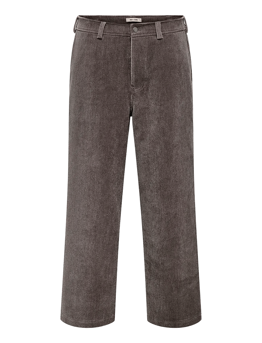 ONLY & SONS - ONSREMI WIDE TWILL AMBLE PANTS - freizeithosen - delicioso - 0