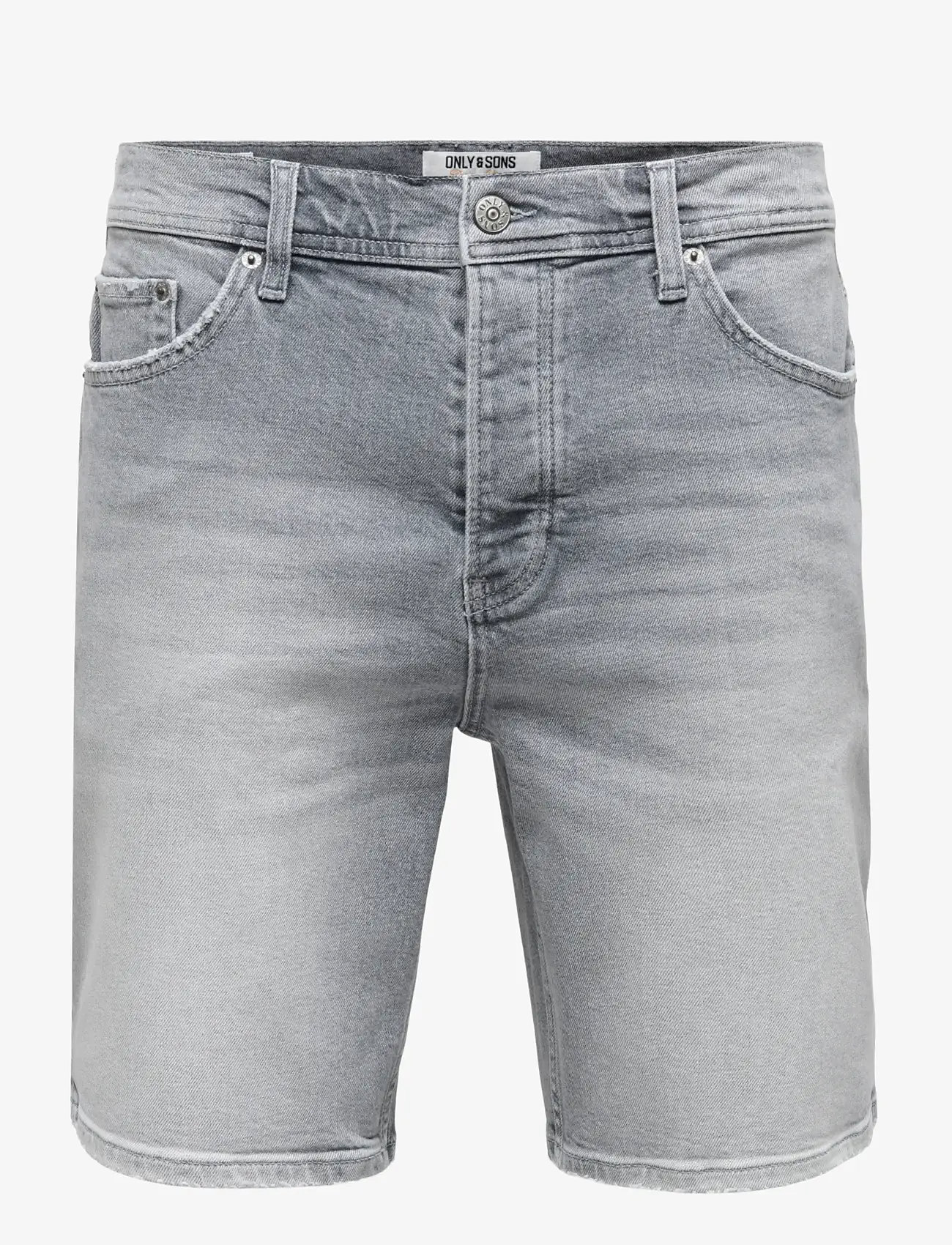 ONLY & SONS - ONSEDGE PERF MG 9375 DOT DNM SHORTS NOOS - jorts - medium grey denim - 1