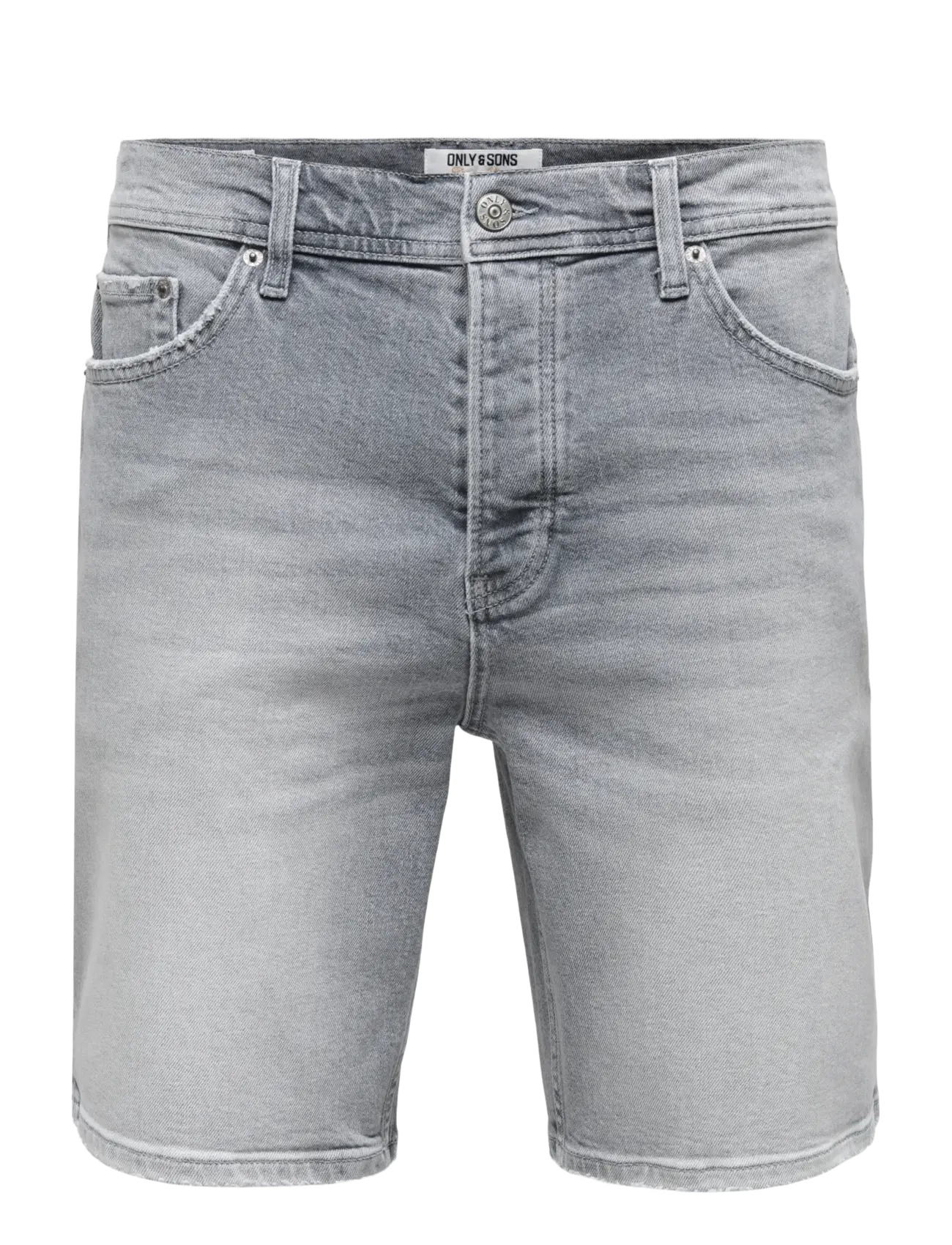 ONLY & SONS ONSEDGE PERF MG 9375 DOT DNM SHORTS NOOS - ONLY & SONS - MEDIUM GREY DENIM / grey