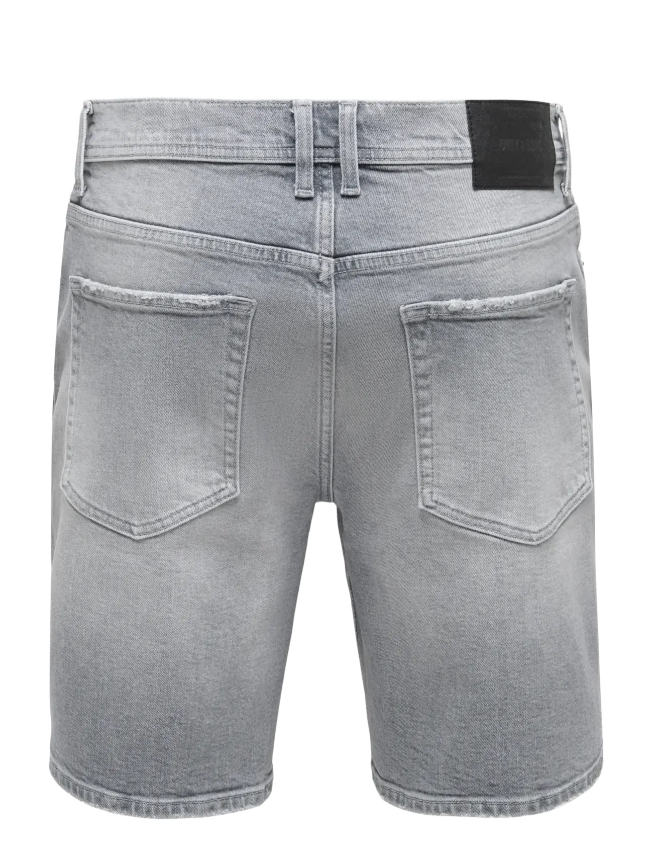 ONLY & SONS - ONSEDGE PERF MG 9375 DOT DNM SHORTS NOOS - jorts - medium grey denim - 2