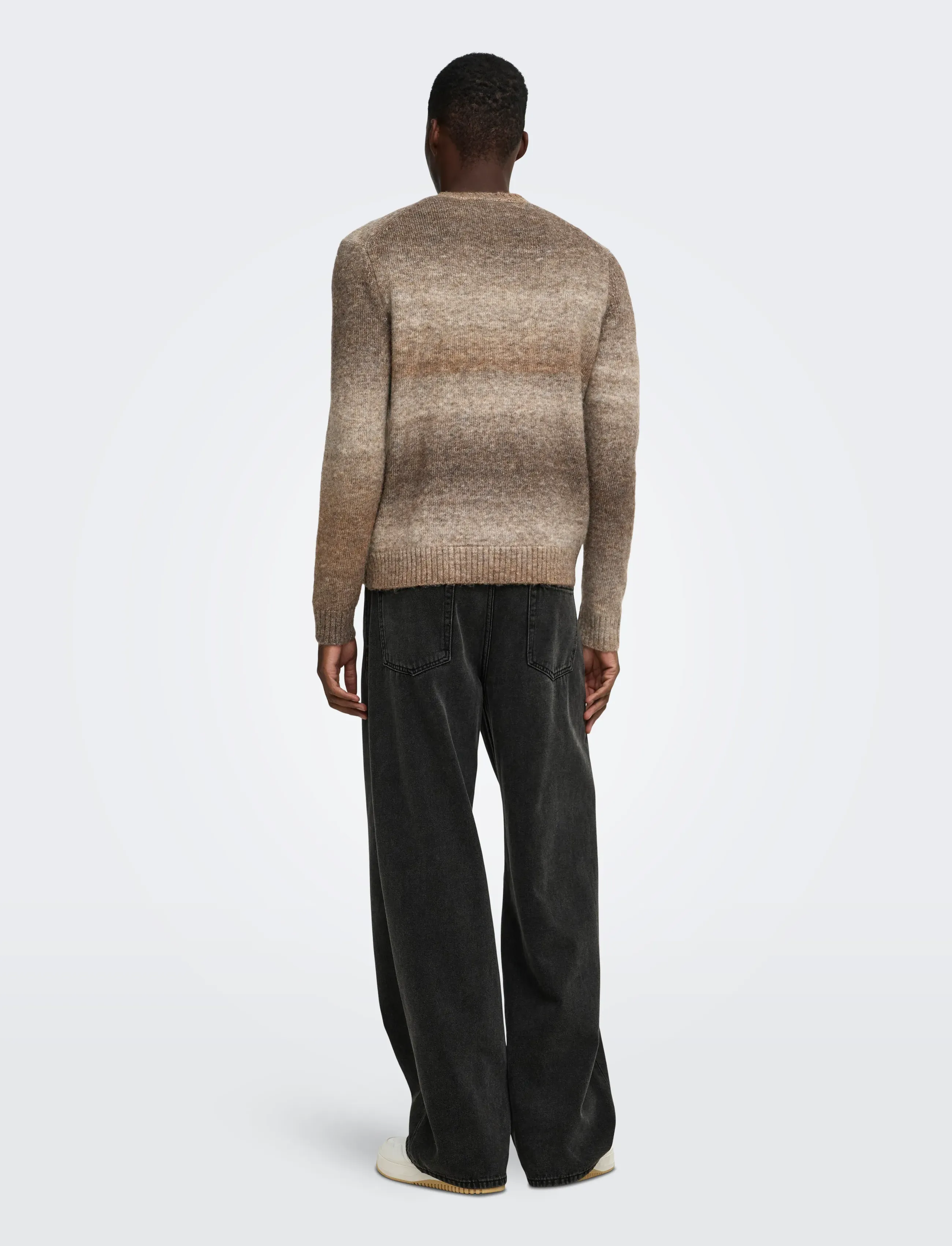 ONLY & SONS - ONSMACK GRADIANT REG CREW KNIT - coffee bean - 3