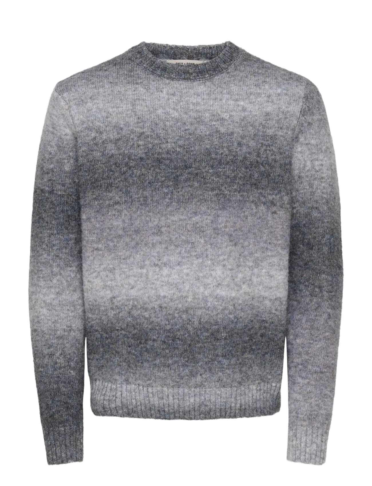 ONLY & SONS ONSMACK GRADIANT REG CREW KNIT - Rundhalsad - GREY PINSTRIPE / grey