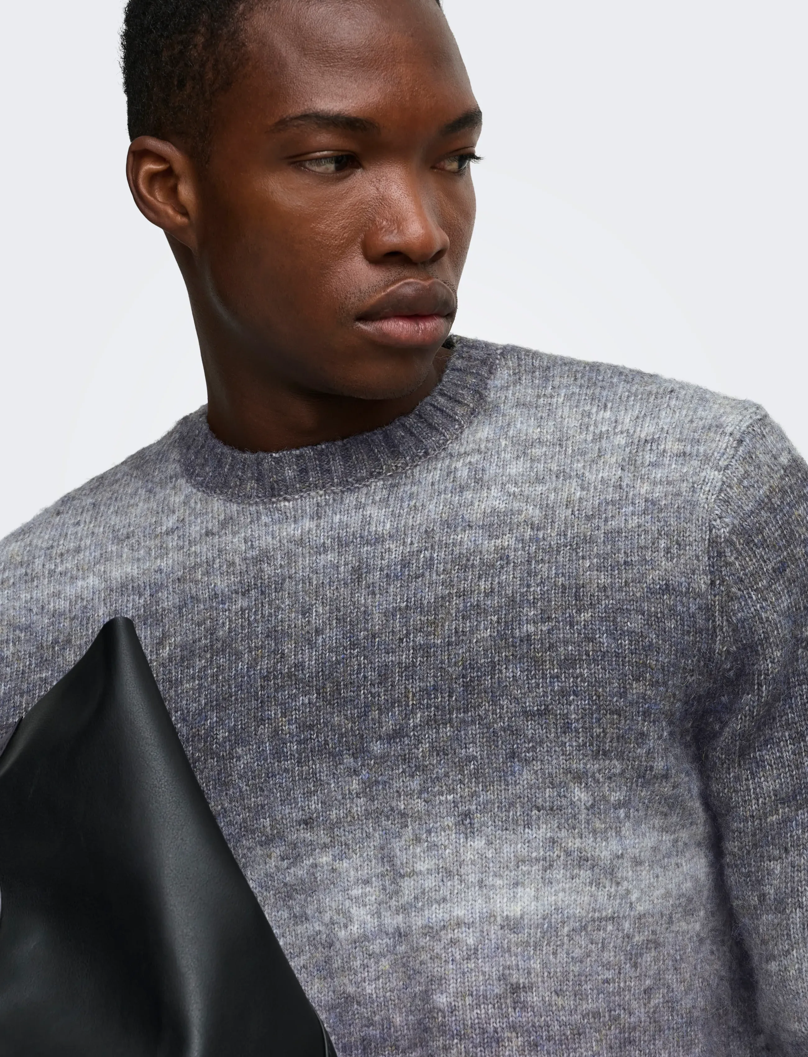 ONLY & SONS ONSMACK GRADIANT REG CREW KNIT - Clothing - GREY PINSTRIPE / grey