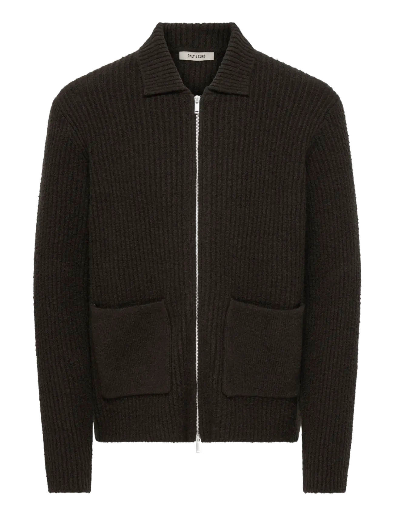 ONLY & SONS - ONSFRAME RLX ZIP CARDIGAN KNIT - demitasse - 0