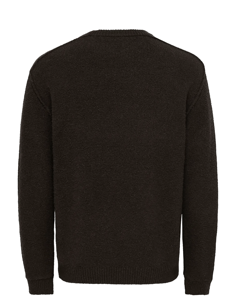 ONLY & SONS - ONSJAMES CUTLINE RLX CREW KNIT - rundhals - demitasse - 2