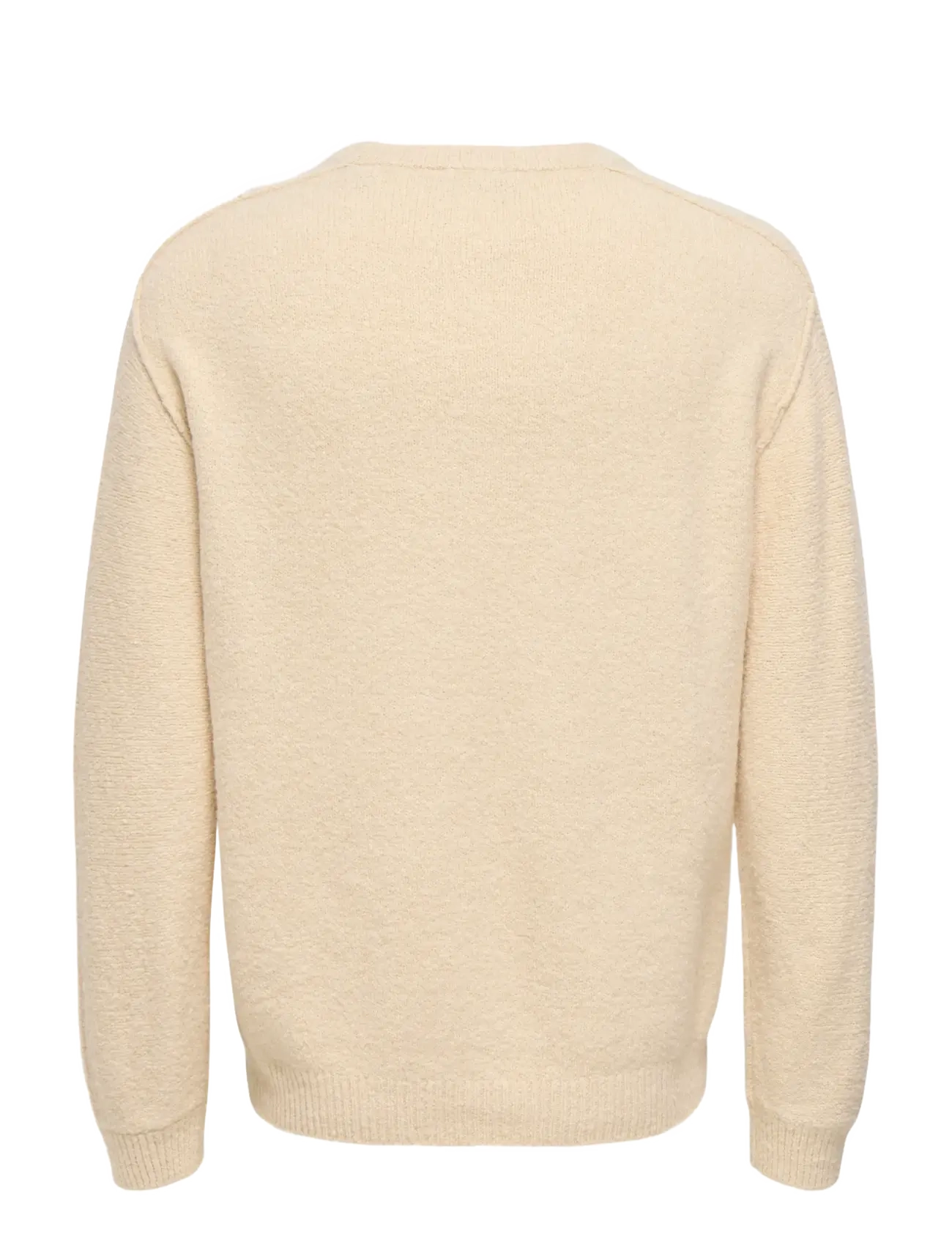 ONLY & SONS - ONSJAMES CUTLINE RLX CREW KNIT - rund hals - oatmeal - 2