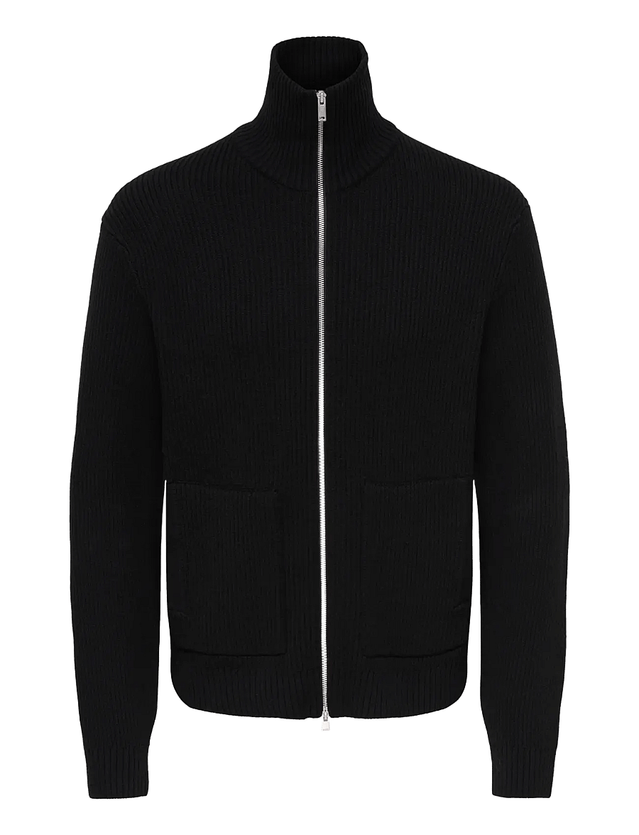 ONLY & SONS - ONSSTAY REG ZIP CARDIGAN KNIT FRML - kardiganid - black - 1