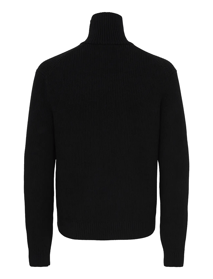 ONLY & SONS - ONSSTAY REG ZIP CARDIGAN KNIT FRML - kardiganid - black - 2