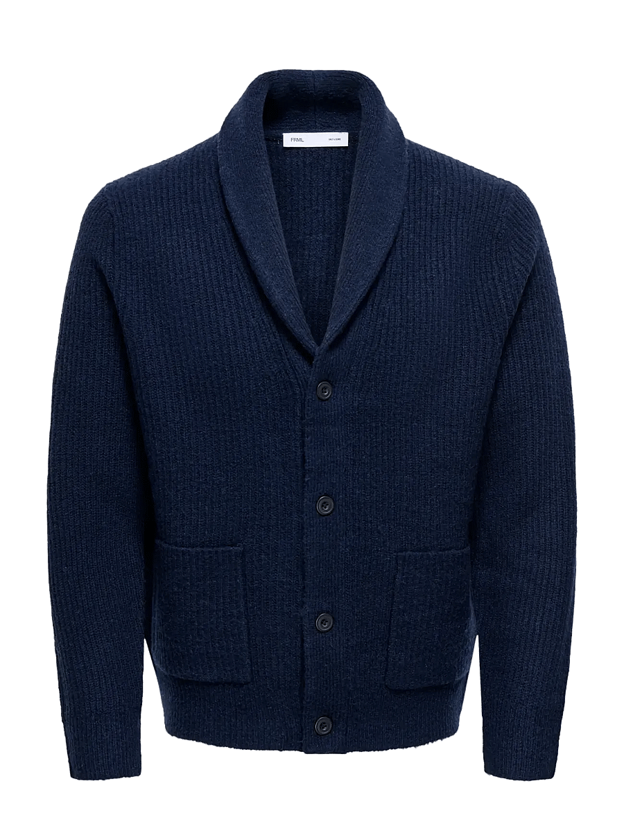 ONLY & SONS - ONSSKY RLX LS CARDIGAN KNIT FRML - baritone blue - 1