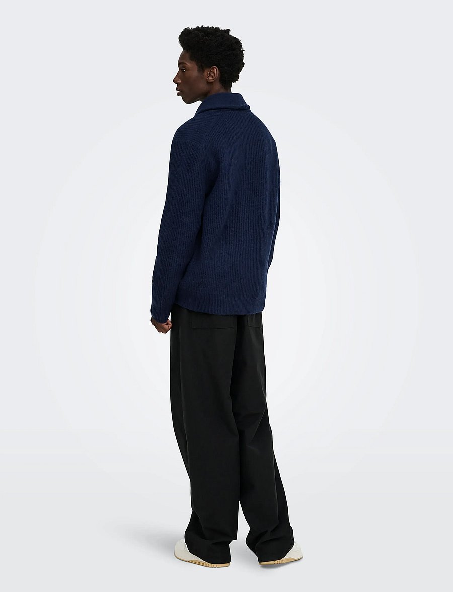 ONLY & SONS - ONSSKY RLX LS CARDIGAN KNIT FRML - baritone blue - 3