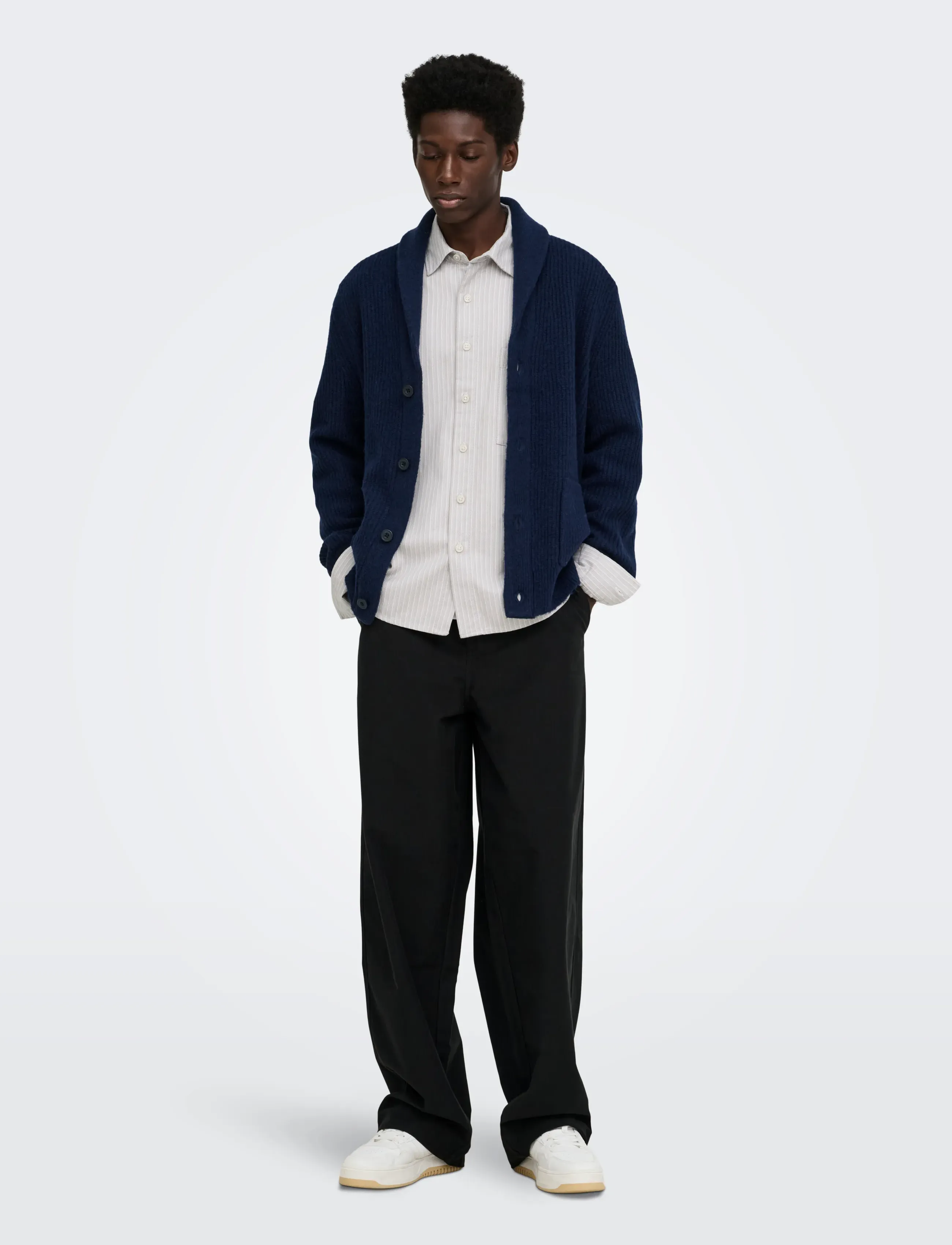 ONLY & SONS - ONSSKY RLX LS CARDIGAN KNIT FRML - baritone blue - 4