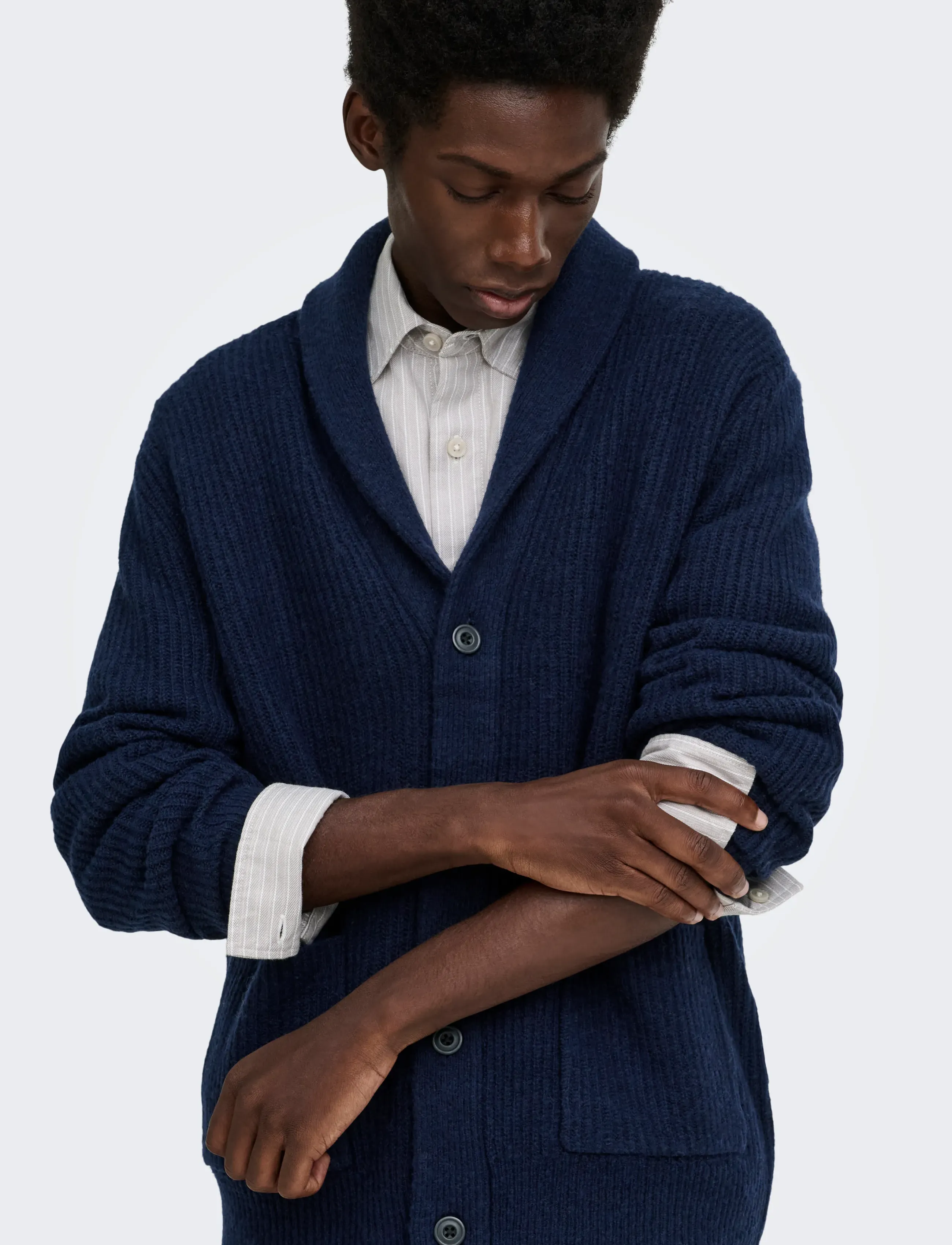 ONLY & SONS ONSSKY RLX LS CARDIGAN KNIT FRML - Kleidung - BARITONE BLUE / navy