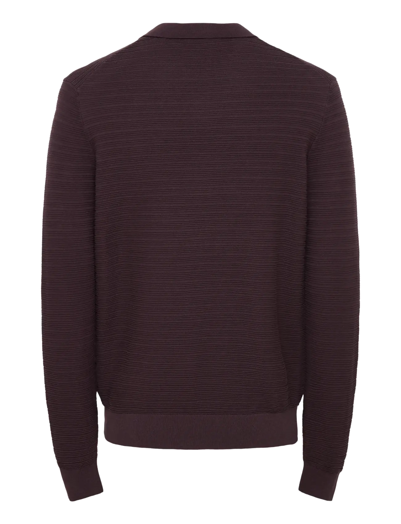 ONLY & SONS - ONSCARL REG LS STRUCTURE POLO KNIT FRML - poloer i strik med lange ærmer - fudge - 1