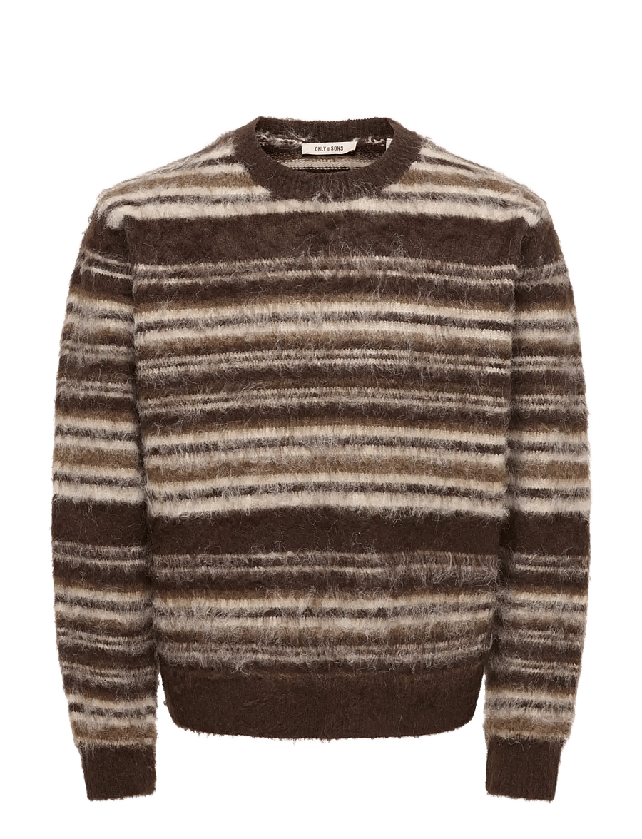 ONLY & SONS - ONSAIDEN RLX LS CREW KNIT - rundhals - coffee bean - 0