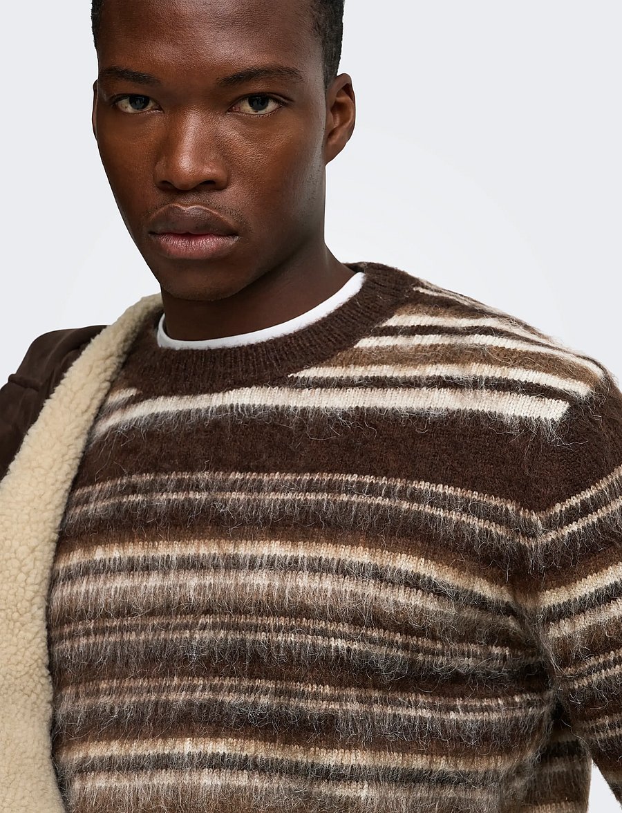 ONLY & SONS - ONSAIDEN RLX LS CREW KNIT - rundhals - coffee bean - 5