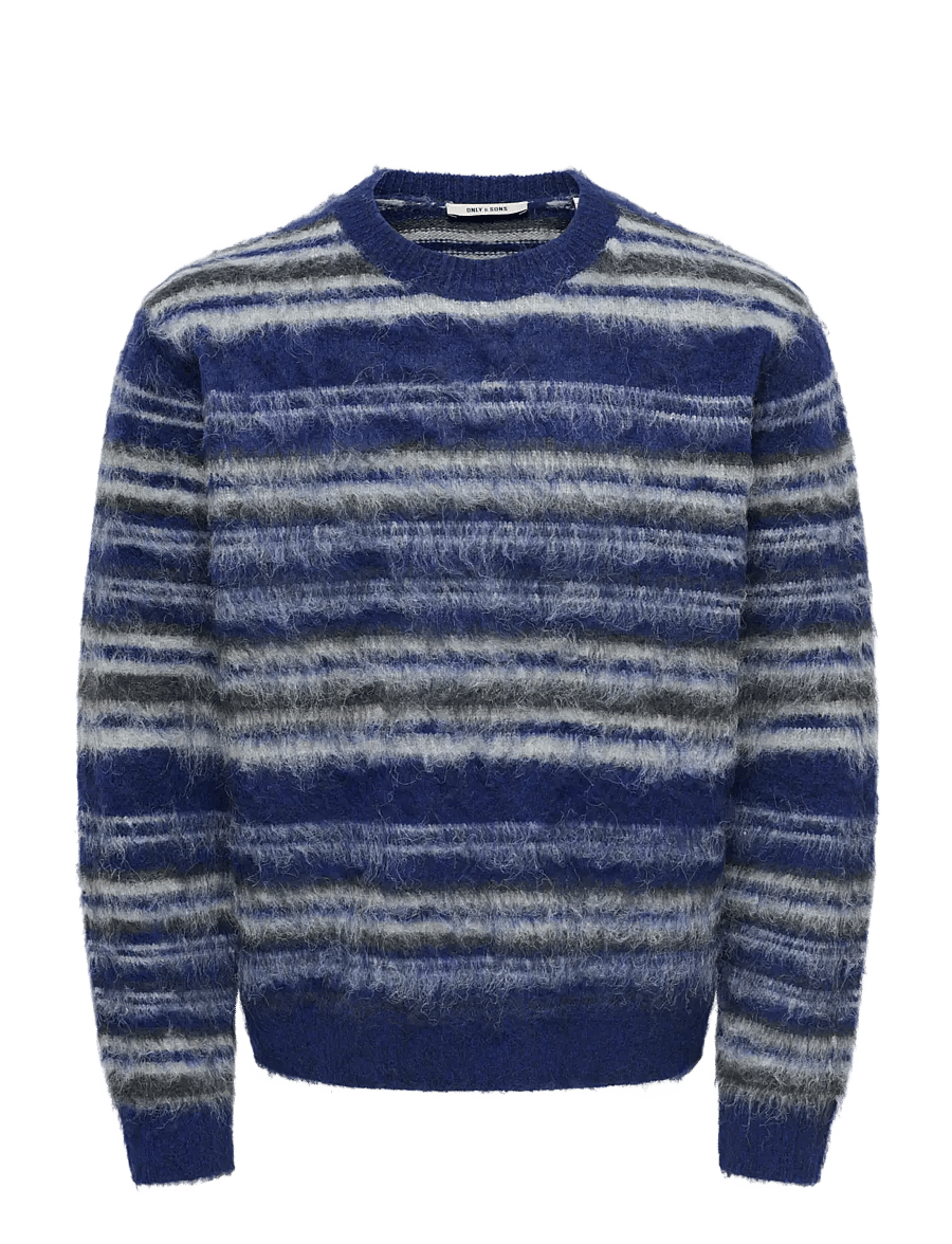 ONLY & SONS - ONSAIDEN RLX LS CREW KNIT - rundhalsad - ocean cavern - 0