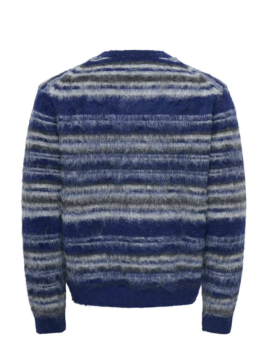 ONLY & SONS - ONSAIDEN RLX LS CREW KNIT - rundhalsad - ocean cavern - 1