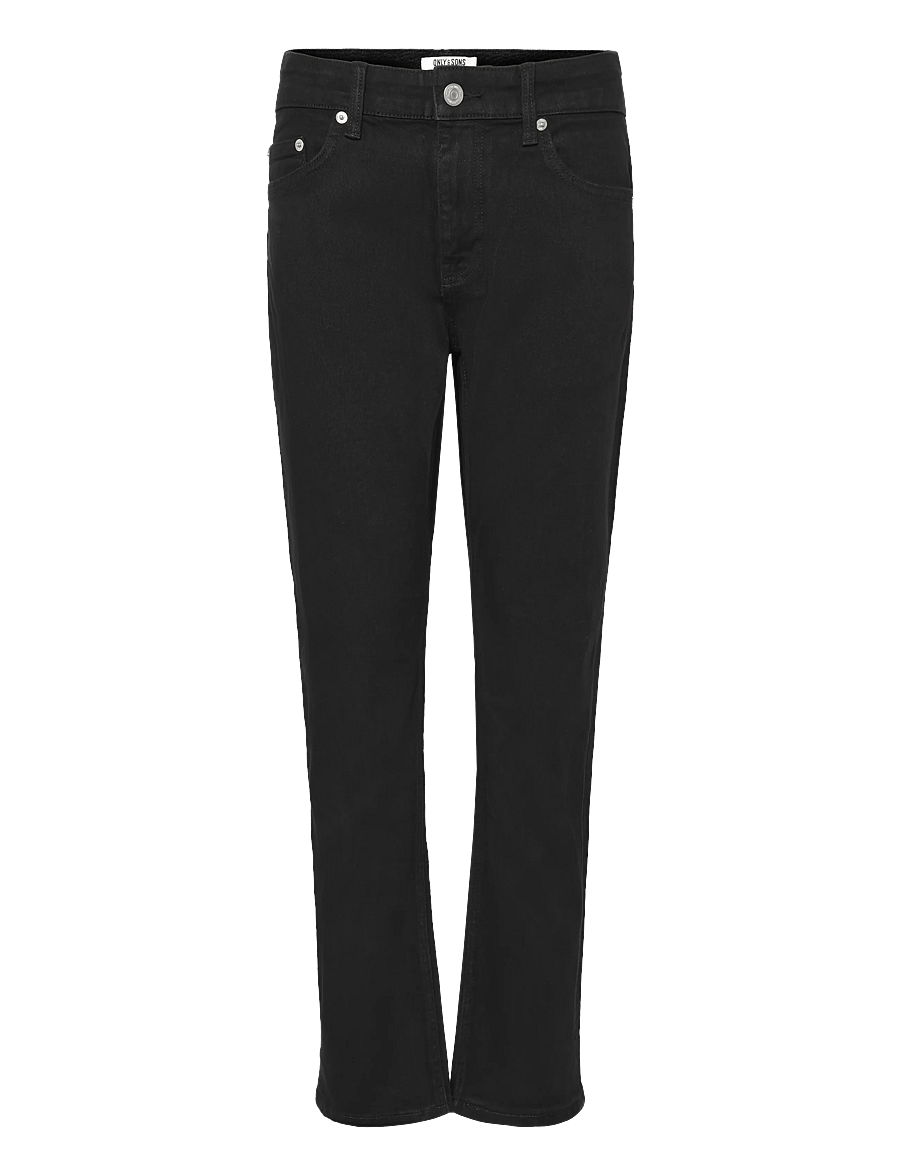 ONLY & SONS - ONSWEFT REG 9407 EY BOX JEANS MU - regular jeans - black denim - 1