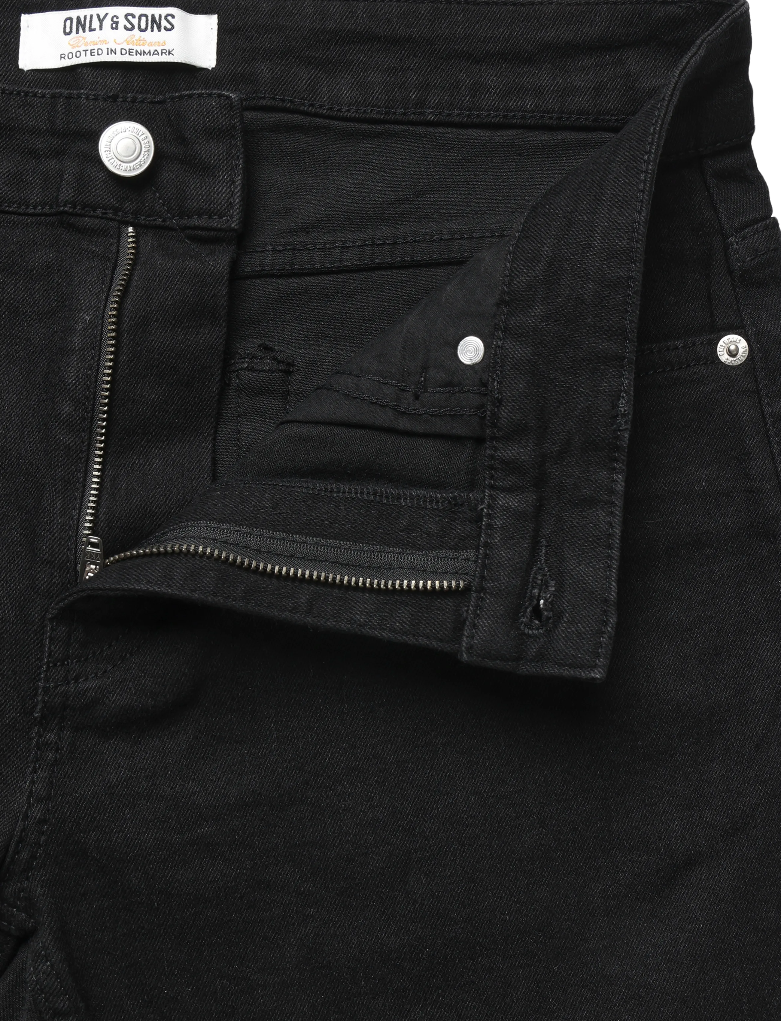 ONLY & SONS - ONSWEFT REG 9407 EY BOX JEANS MU - regular jeans - black denim - 4