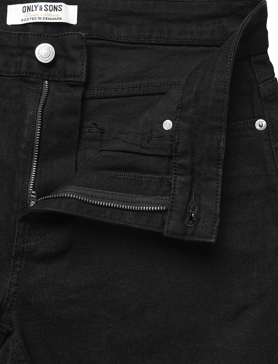 ONLY & SONS - ONSWEFT REG 9407 EY BOX JEANS MU - regular jeans - black denim - 4