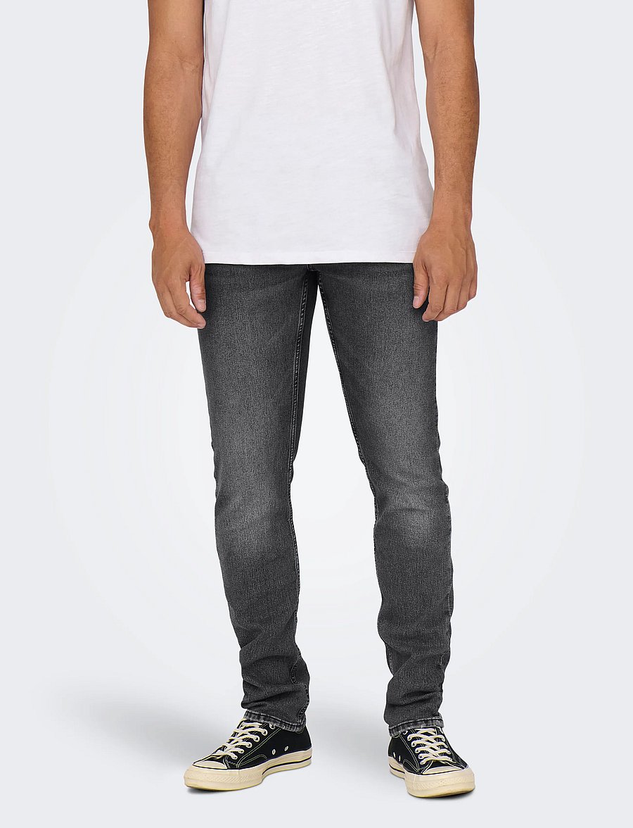 ONLY & SONS - ONSWEFT REG 9407 EY BOX JEANS MU - dark grey denim - 0
