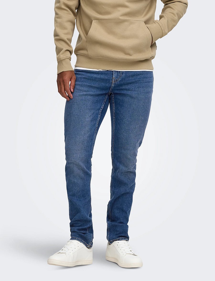 ONLY & SONS - ONSWEFT REG 9407 EY BOX JEANS MU - medium blue denim - 0
