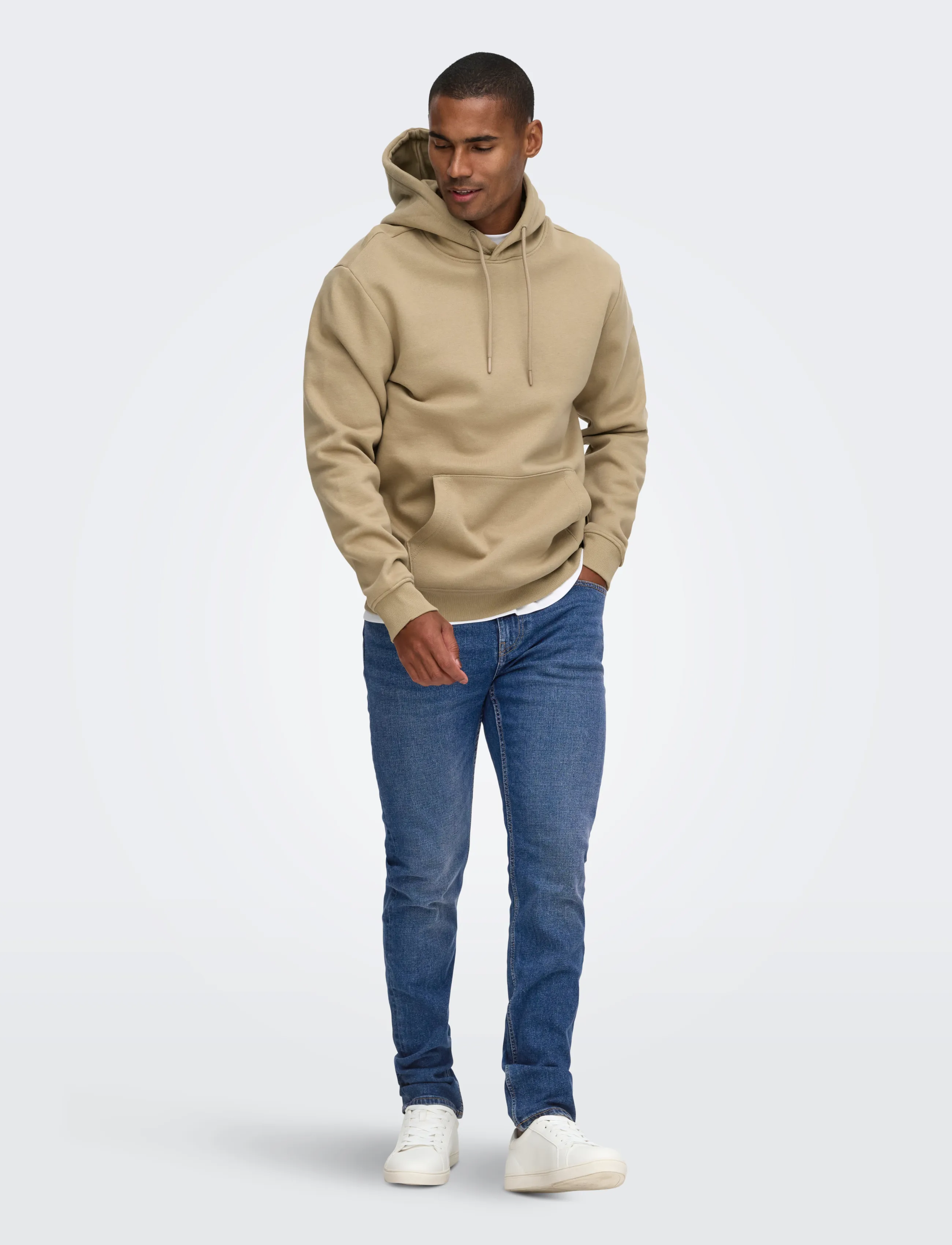 ONLY & SONS - ONSWEFT REG 9407 EY BOX JEANS MU - medium blue denim - 4