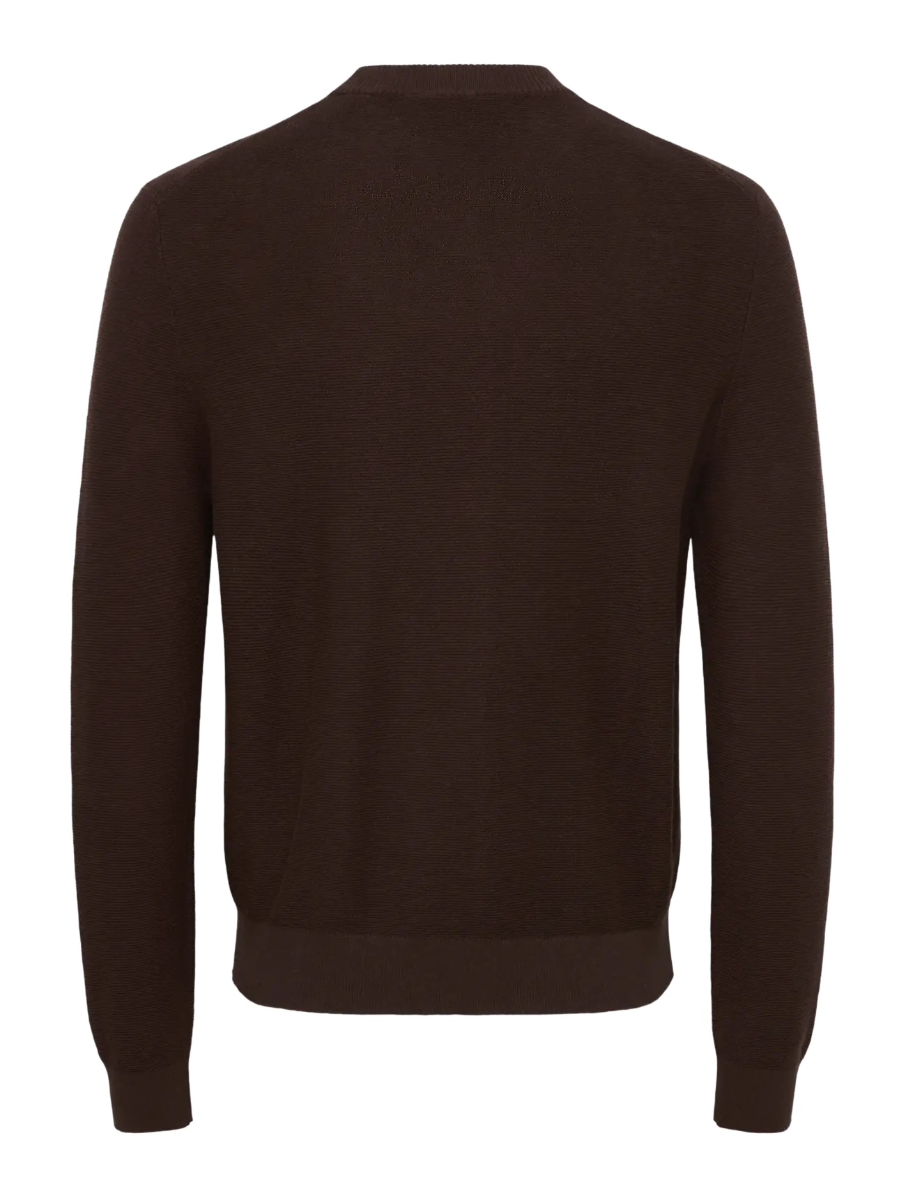 ONLY & SONS - ONSELIAS REG LS STRUCTURE MOCK KNIT - coffee bean - 1
