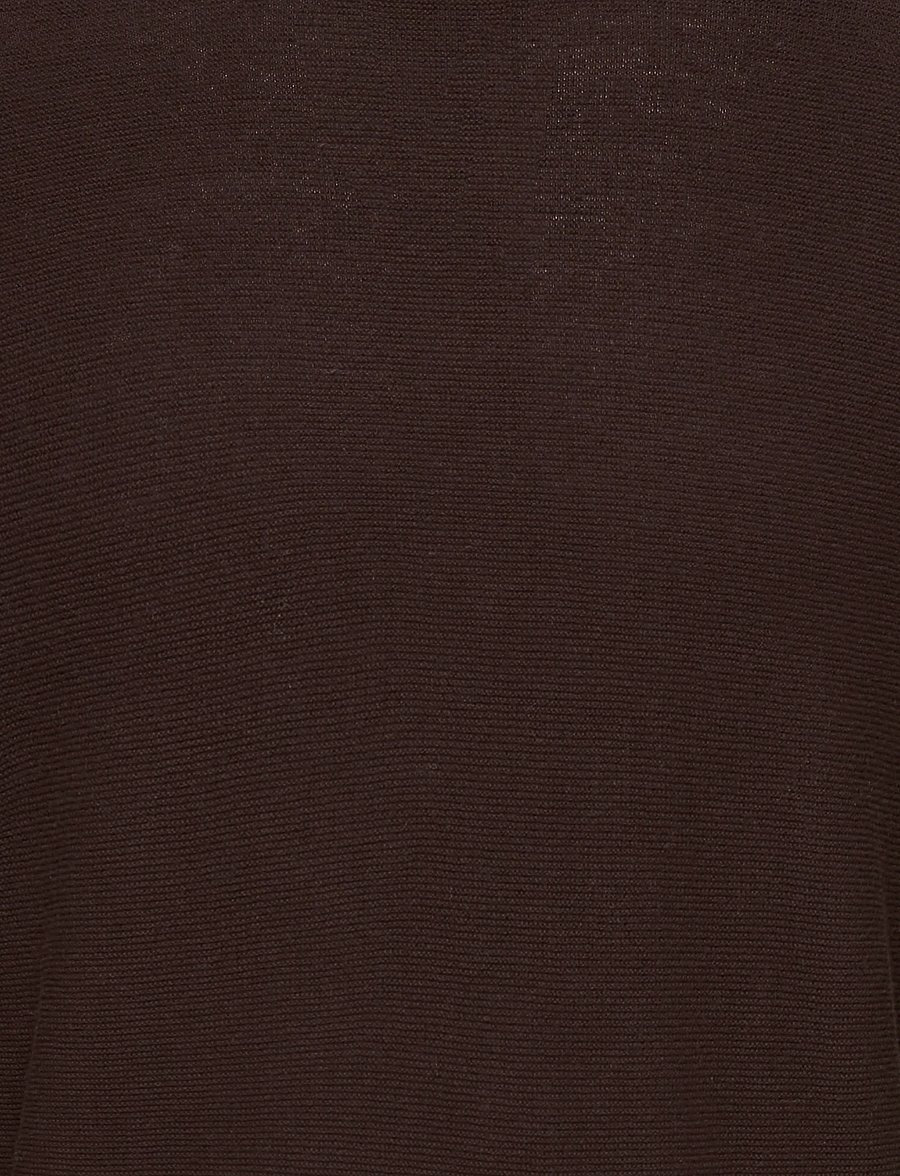 ONLY & SONS - ONSELIAS REG LS STRUCTURE MOCK KNIT - rundhalsad - coffee bean - 2