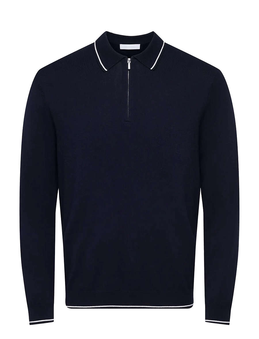 ONLY & SONS - ONSWYLER REG 14SS ZIP POLO FRML - dark navy - 1