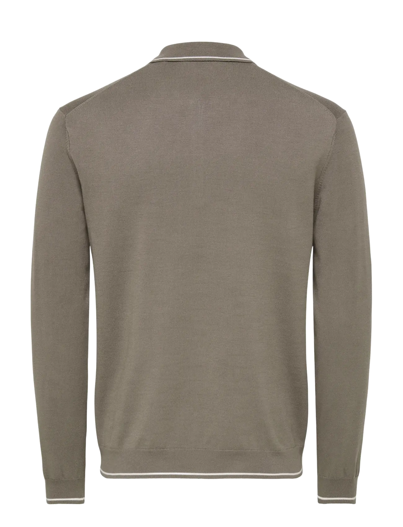 ONLY & SONS - ONSWYLER REG 14SS ZIP POLO FRML - langärmelige strick-polohemden - falcon - 1