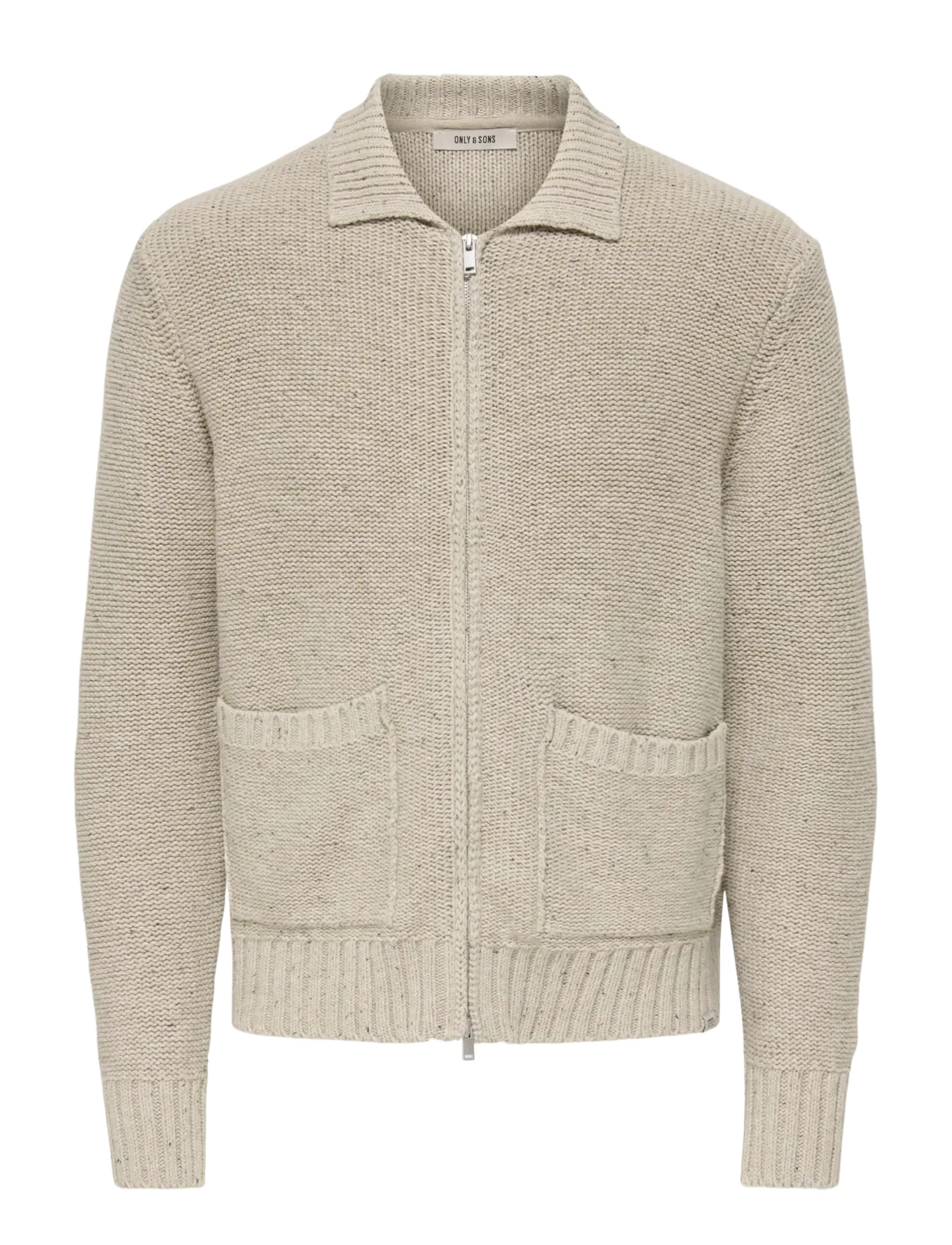 ONLY & SONS ONSSTING RLX NAPS CARDIGAN KNIT WW - Riided - SILVER LINING / grey