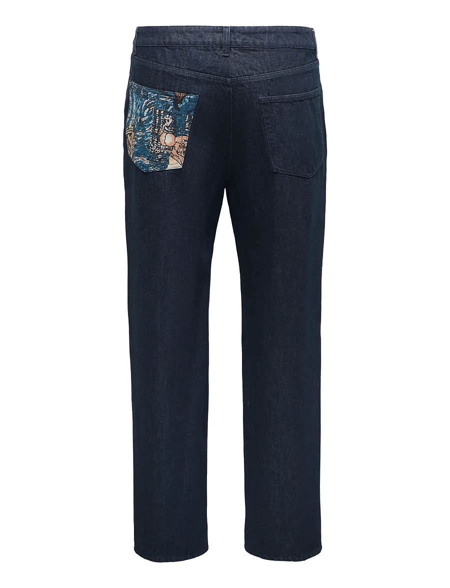 ONLY & SONS - ONSFADE LOOSE JAQ 9448 YFM DNM - weite jeans - dark blue denim - 1