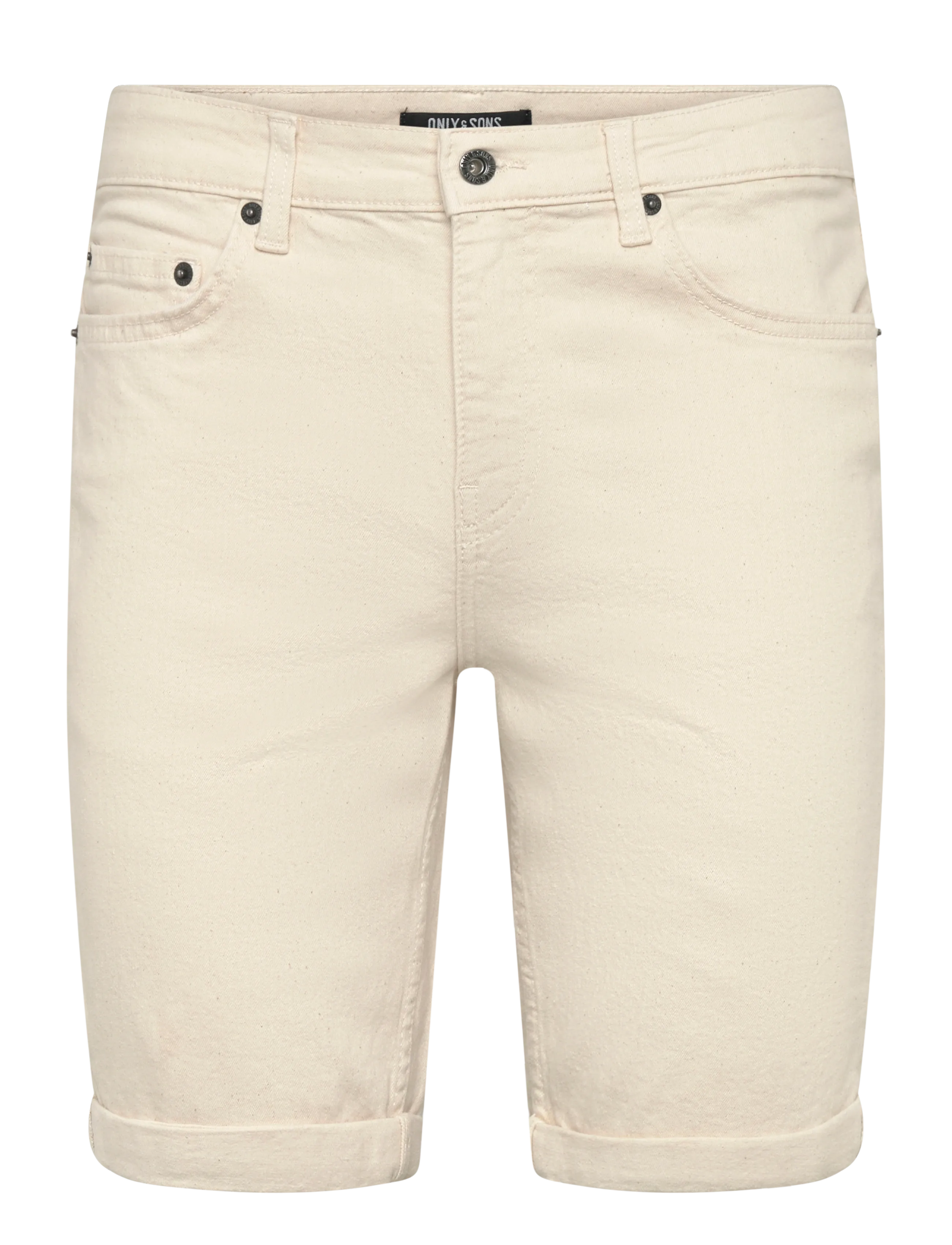 ONLY & SONS ONSPLY ECRU 9470 PIM DNM SHORTS NOOS - Shorts - ECRU / cream