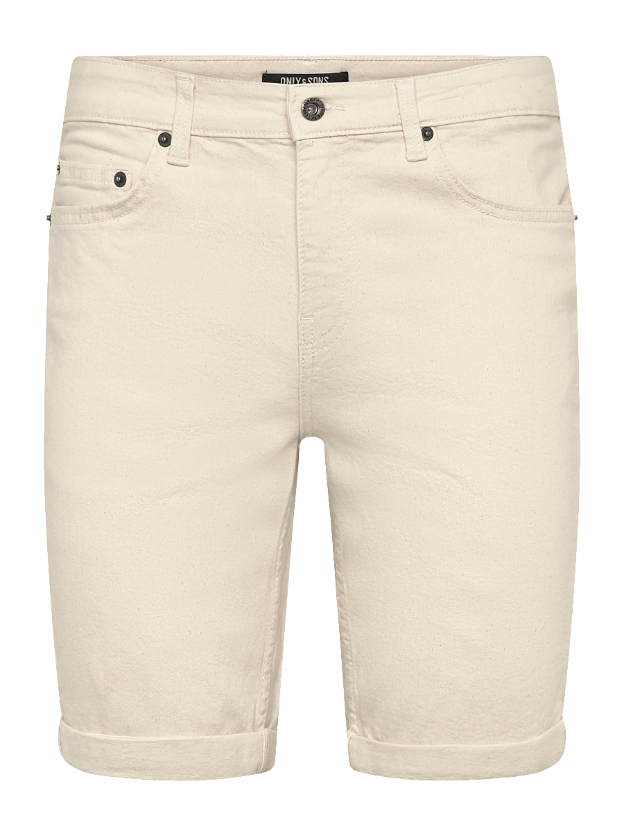 ONLY & SONS - ONSPLY ECRU 9470 PIM DNM SHORTS NOOS - jeans shorts - ecru - 0