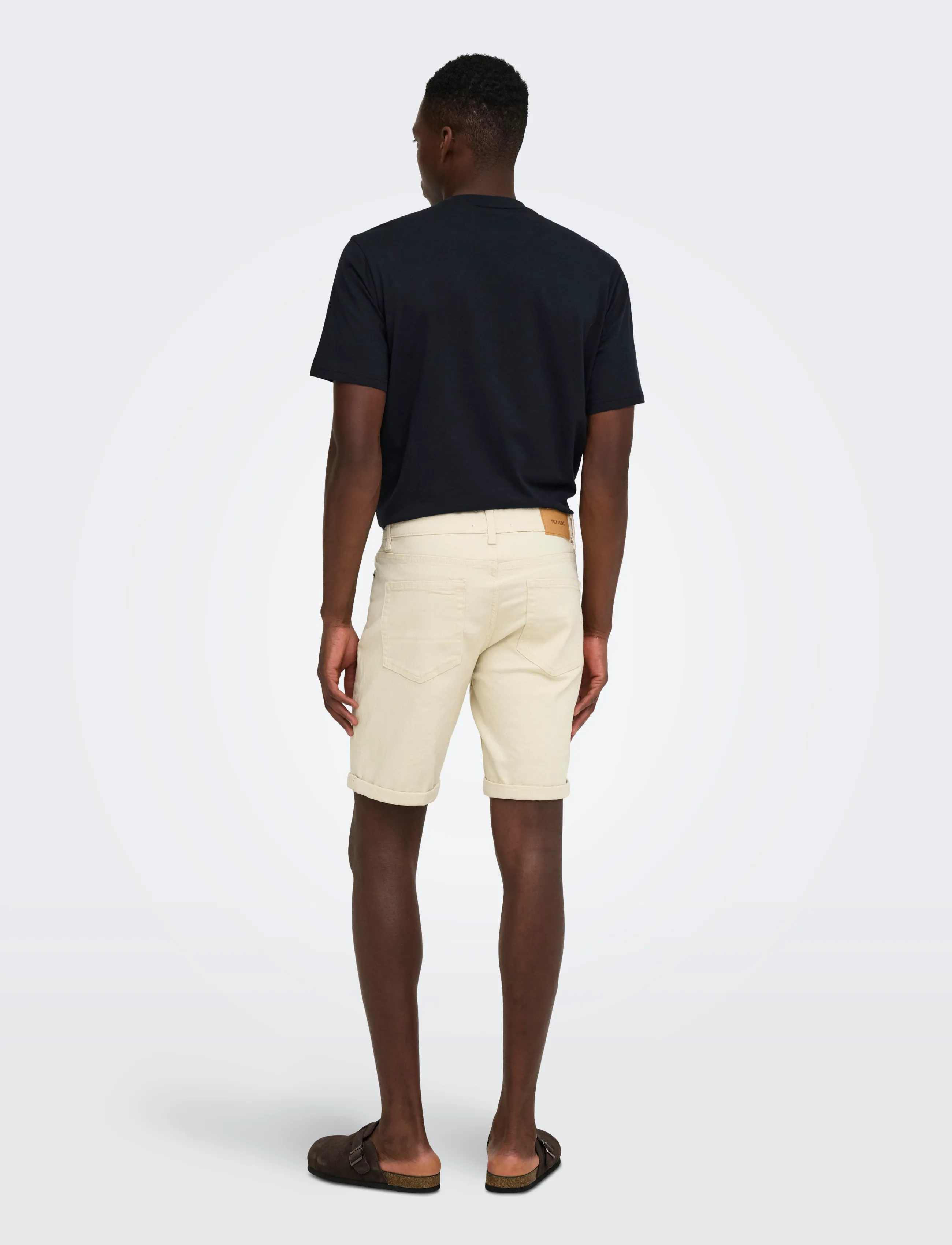 ONLY & SONS - ONSPLY ECRU 9470 PIM DNM SHORTS NOOS - jeansshorts - ecru - 3